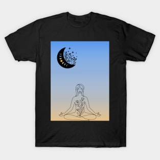 Meditating with the Moon Energy T-Shirt